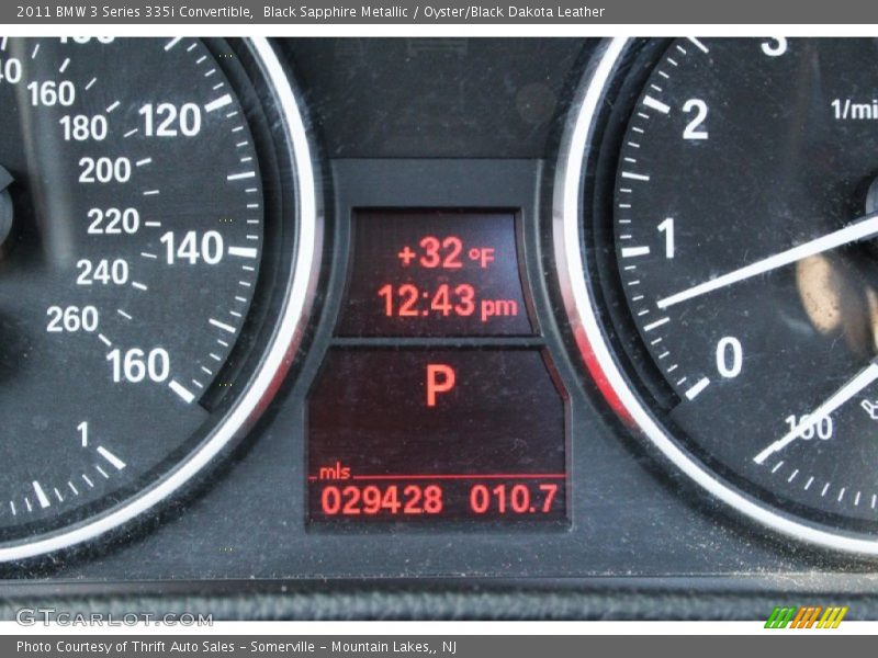 Black Sapphire Metallic / Oyster/Black Dakota Leather 2011 BMW 3 Series 335i Convertible
