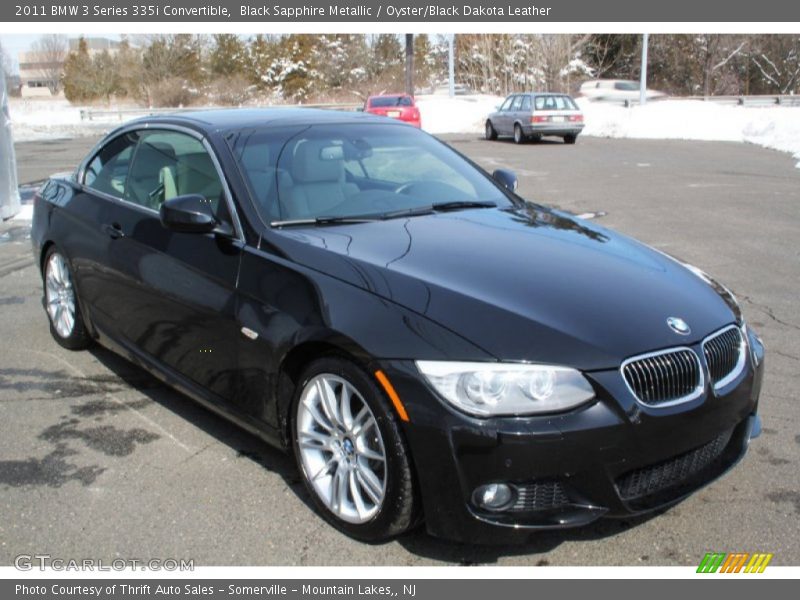 Black Sapphire Metallic / Oyster/Black Dakota Leather 2011 BMW 3 Series 335i Convertible