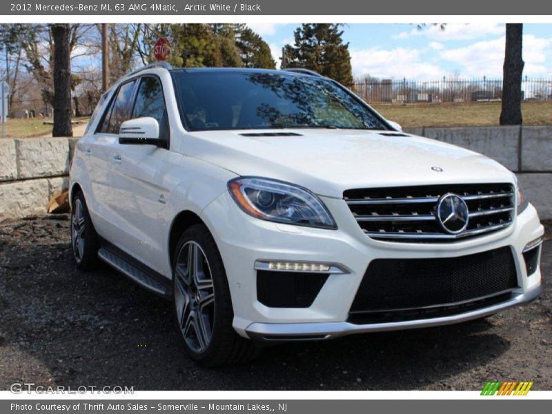 Arctic White / Black 2012 Mercedes-Benz ML 63 AMG 4Matic
