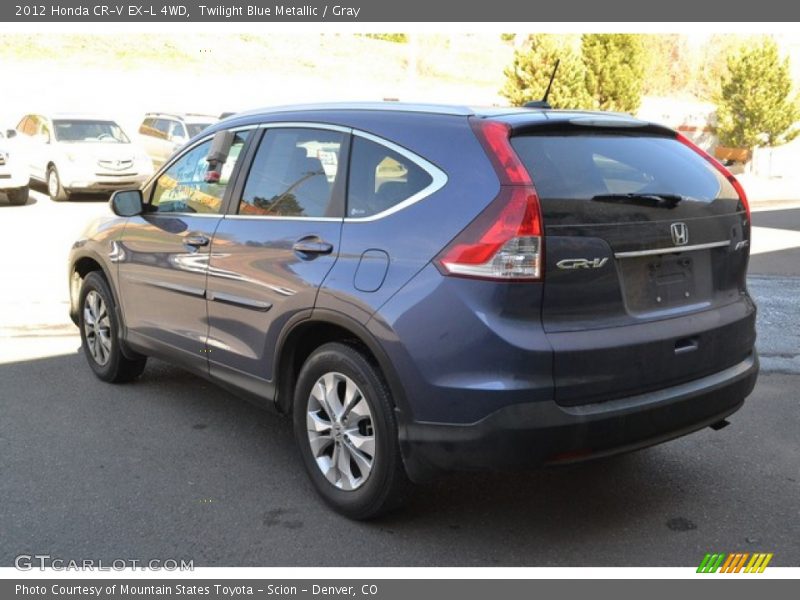 Twilight Blue Metallic / Gray 2012 Honda CR-V EX-L 4WD