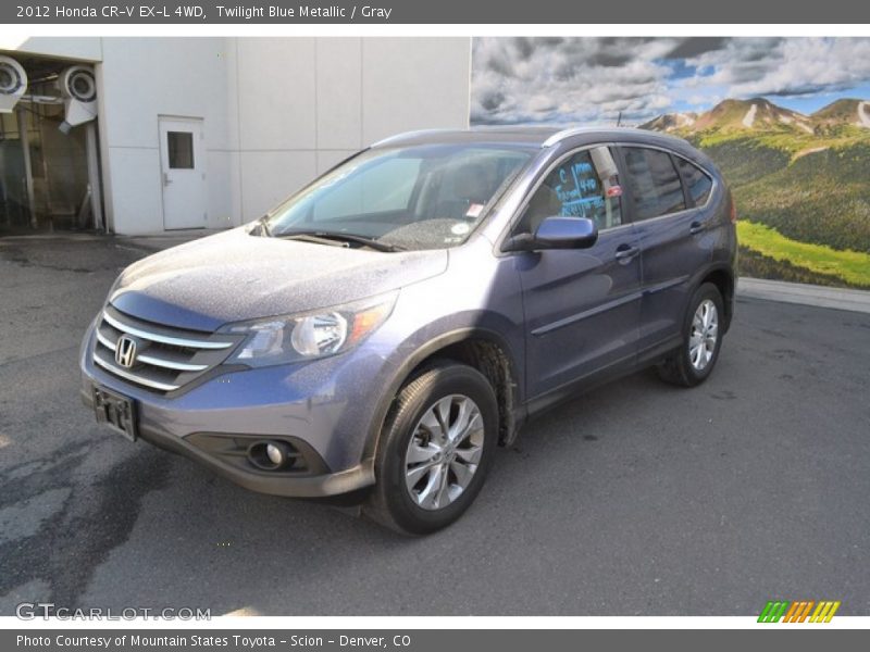 Twilight Blue Metallic / Gray 2012 Honda CR-V EX-L 4WD