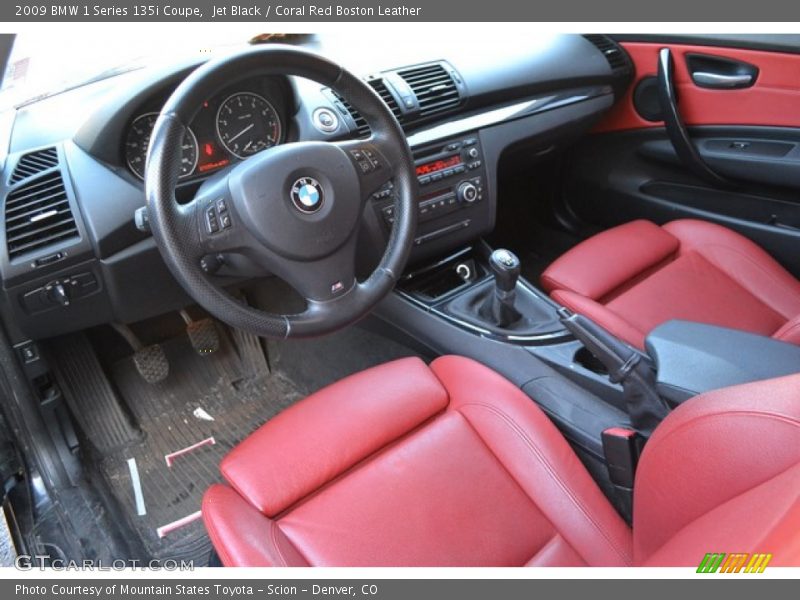  2009 1 Series 135i Coupe Coral Red Boston Leather Interior