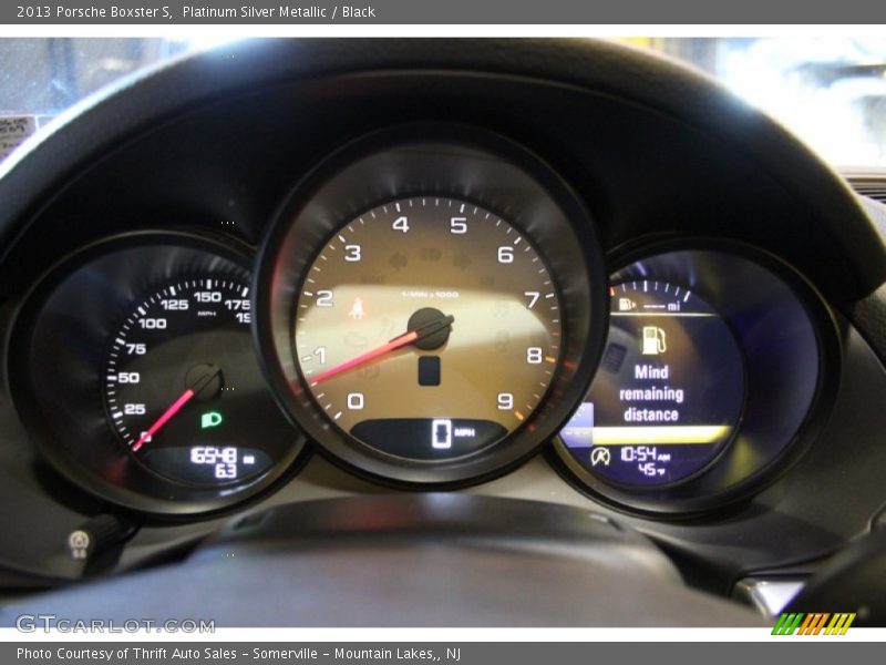 Platinum Silver Metallic / Black 2013 Porsche Boxster S