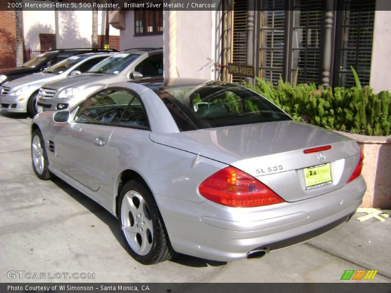 Brilliant Silver Metallic / Charcoal 2005 Mercedes-Benz SL 500 Roadster