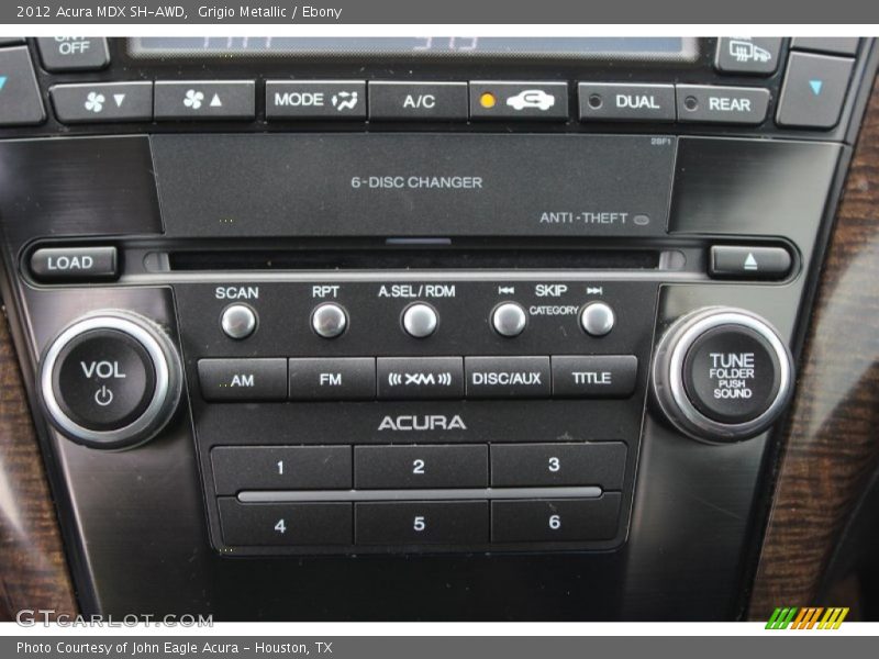 Grigio Metallic / Ebony 2012 Acura MDX SH-AWD