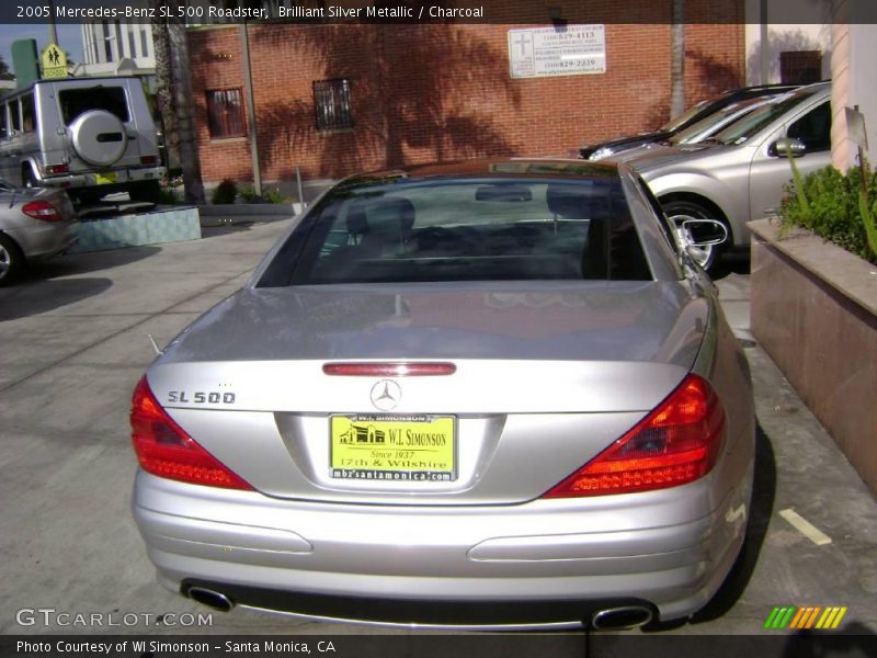 Brilliant Silver Metallic / Charcoal 2005 Mercedes-Benz SL 500 Roadster