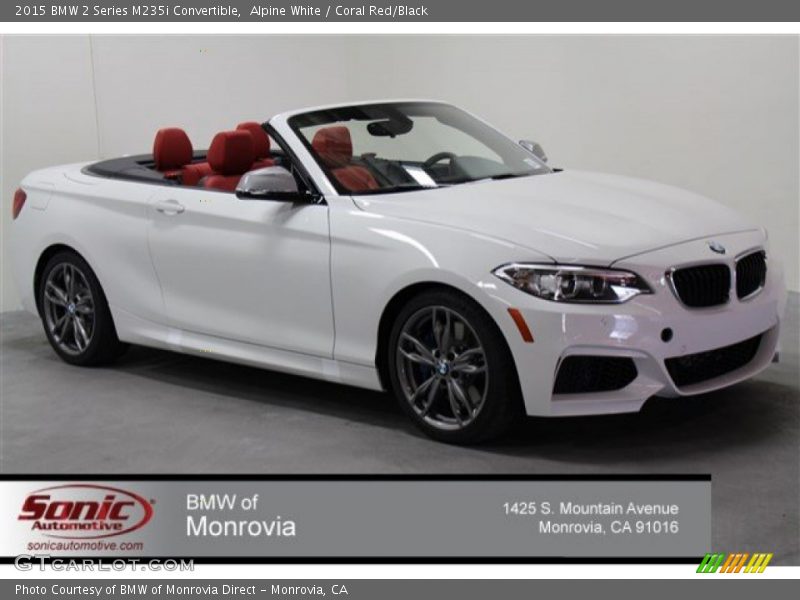 Alpine White / Coral Red/Black 2015 BMW 2 Series M235i Convertible