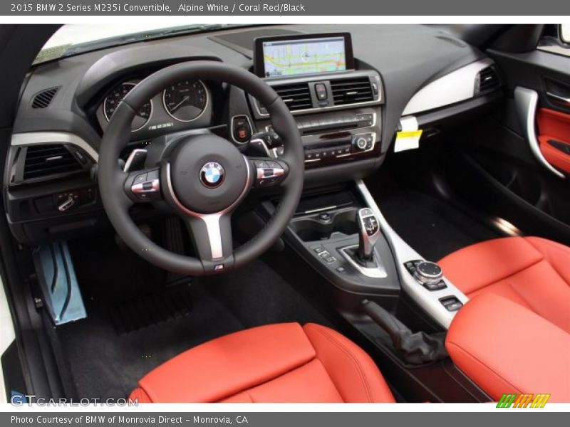 Alpine White / Coral Red/Black 2015 BMW 2 Series M235i Convertible