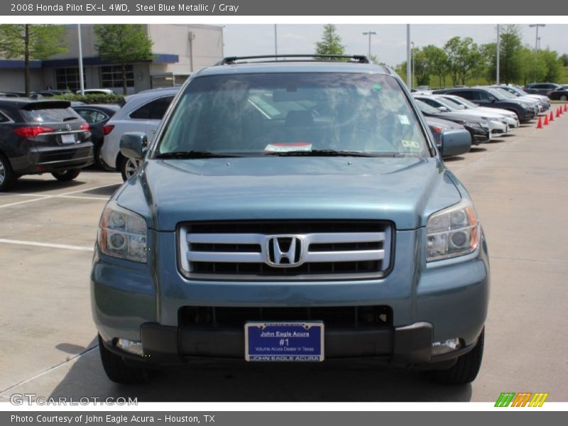 Steel Blue Metallic / Gray 2008 Honda Pilot EX-L 4WD