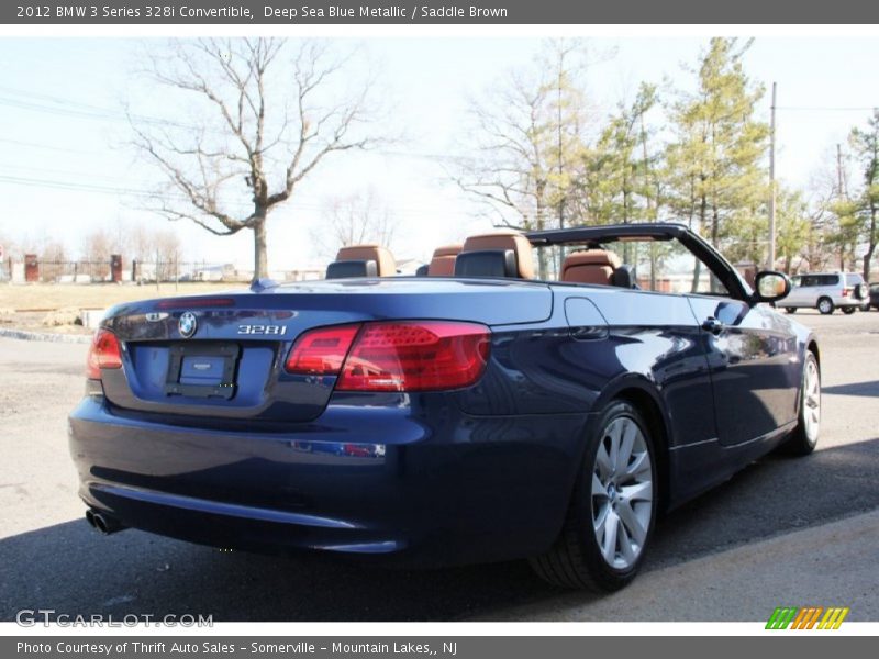 Deep Sea Blue Metallic / Saddle Brown 2012 BMW 3 Series 328i Convertible