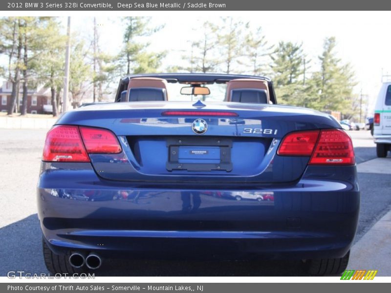 Deep Sea Blue Metallic / Saddle Brown 2012 BMW 3 Series 328i Convertible