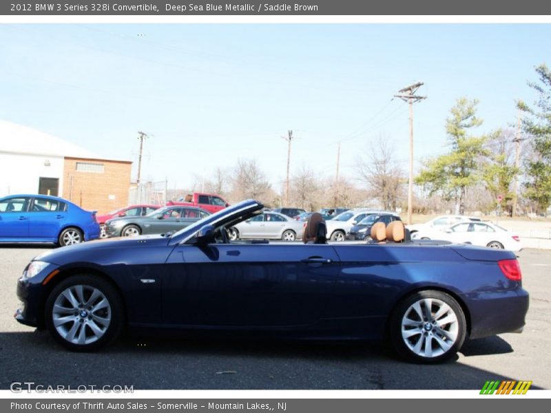 Deep Sea Blue Metallic / Saddle Brown 2012 BMW 3 Series 328i Convertible