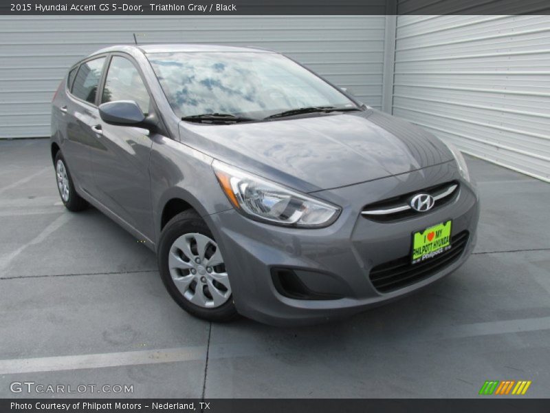 Triathlon Gray / Black 2015 Hyundai Accent GS 5-Door