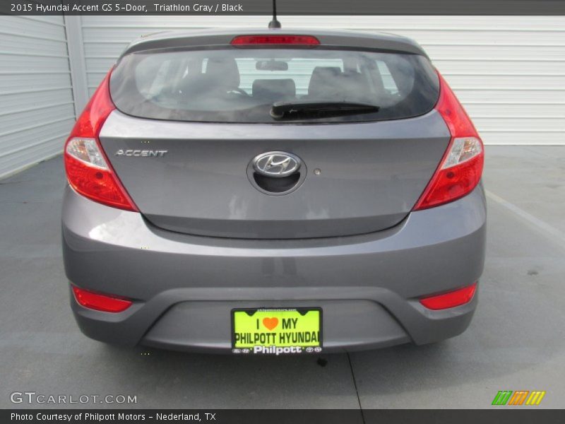 Triathlon Gray / Black 2015 Hyundai Accent GS 5-Door