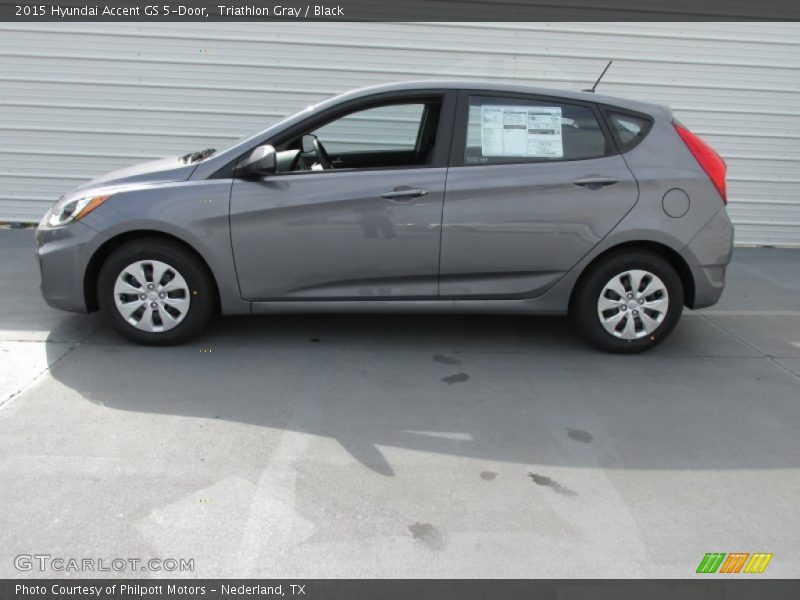 Triathlon Gray / Black 2015 Hyundai Accent GS 5-Door