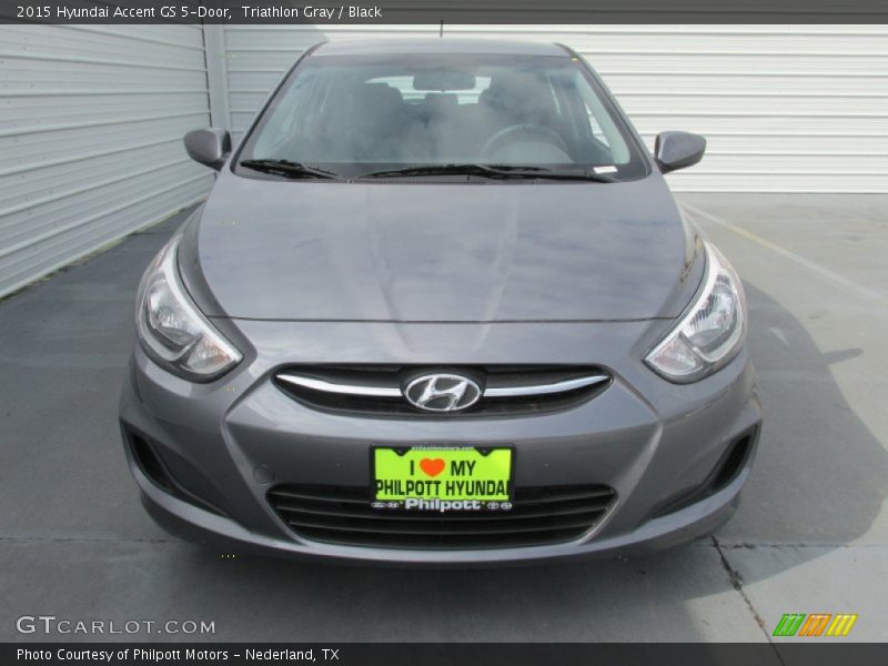 Triathlon Gray / Black 2015 Hyundai Accent GS 5-Door