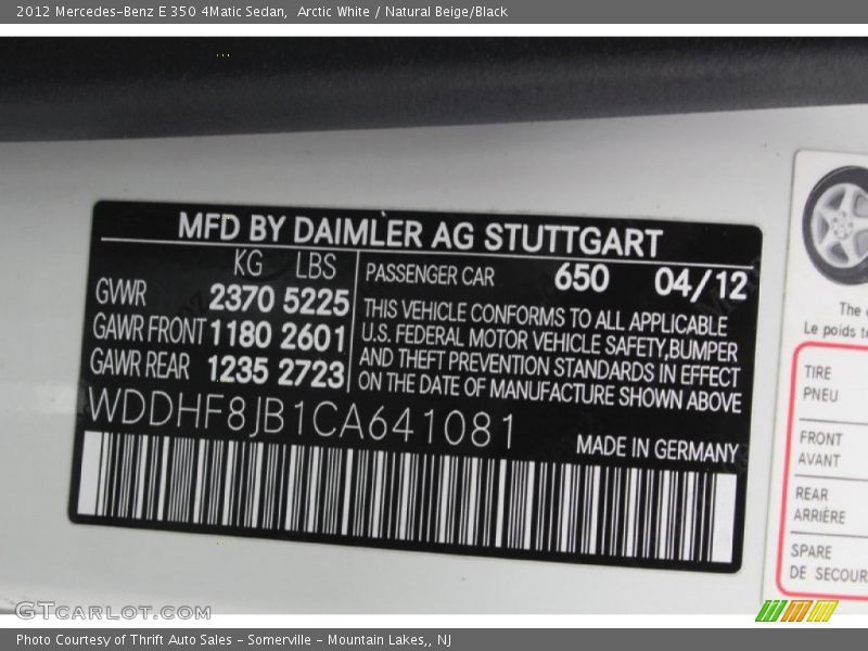 Arctic White / Natural Beige/Black 2012 Mercedes-Benz E 350 4Matic Sedan