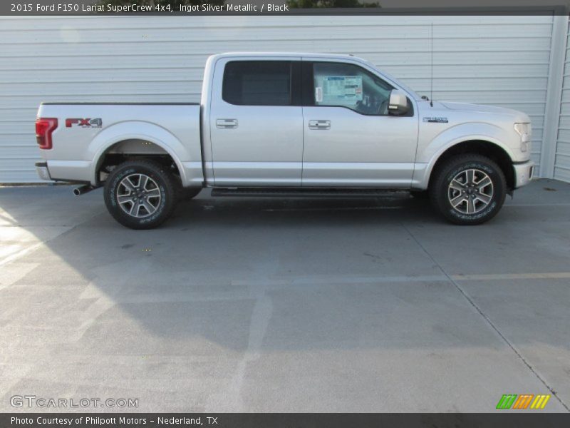 Ingot Silver Metallic / Black 2015 Ford F150 Lariat SuperCrew 4x4