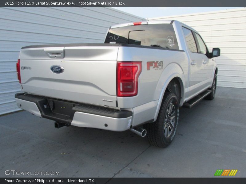 Ingot Silver Metallic / Black 2015 Ford F150 Lariat SuperCrew 4x4