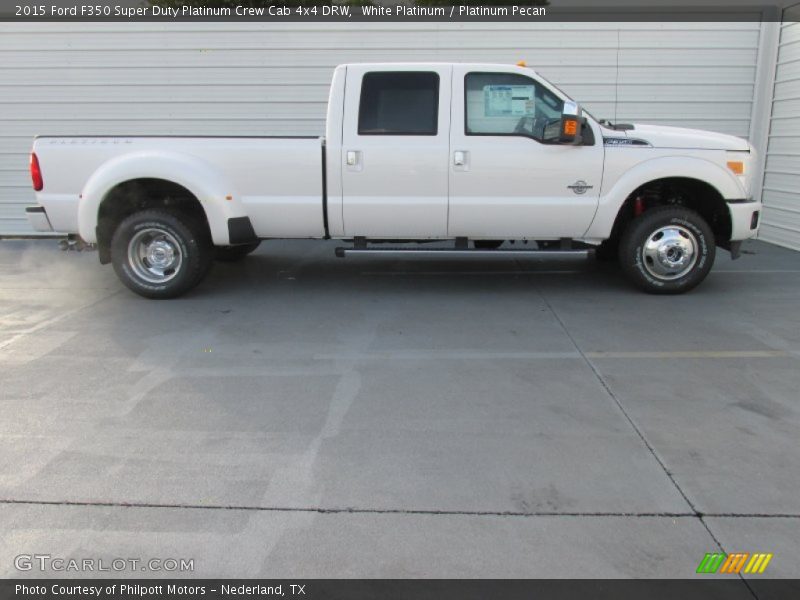 White Platinum / Platinum Pecan 2015 Ford F350 Super Duty Platinum Crew Cab 4x4 DRW