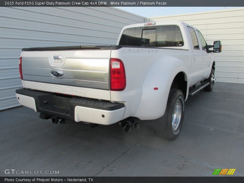 White Platinum / Platinum Pecan 2015 Ford F350 Super Duty Platinum Crew Cab 4x4 DRW