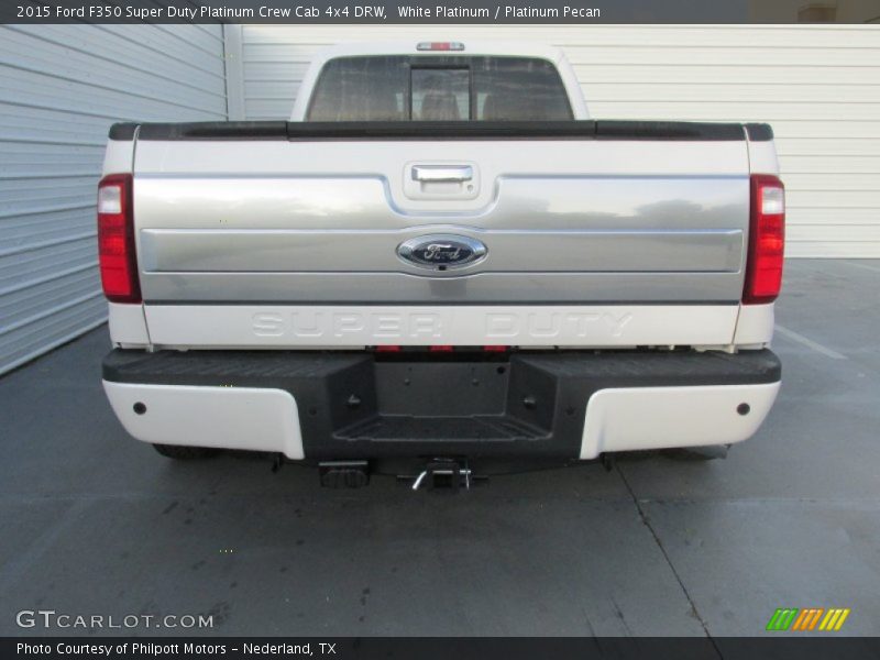 White Platinum / Platinum Pecan 2015 Ford F350 Super Duty Platinum Crew Cab 4x4 DRW