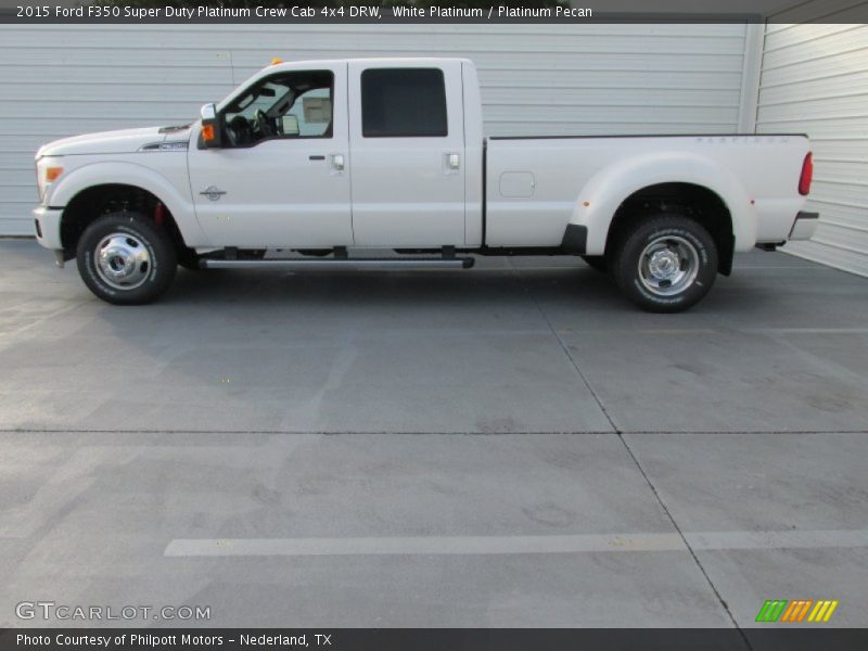 White Platinum / Platinum Pecan 2015 Ford F350 Super Duty Platinum Crew Cab 4x4 DRW