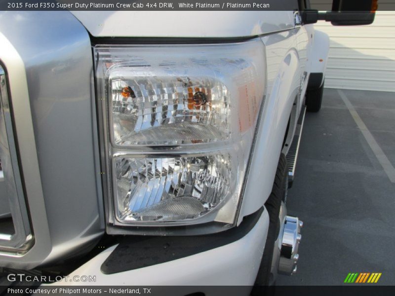 White Platinum / Platinum Pecan 2015 Ford F350 Super Duty Platinum Crew Cab 4x4 DRW