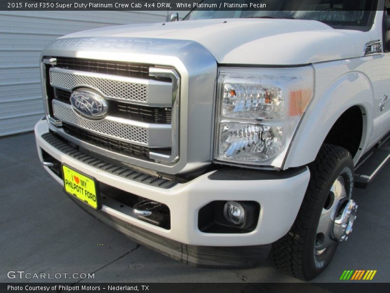 White Platinum / Platinum Pecan 2015 Ford F350 Super Duty Platinum Crew Cab 4x4 DRW