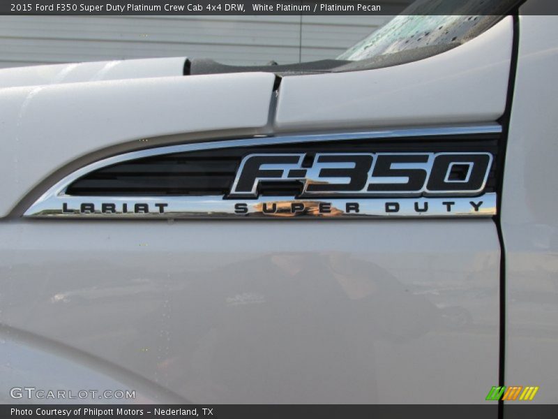 White Platinum / Platinum Pecan 2015 Ford F350 Super Duty Platinum Crew Cab 4x4 DRW
