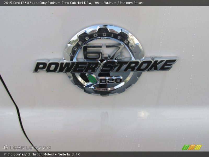 White Platinum / Platinum Pecan 2015 Ford F350 Super Duty Platinum Crew Cab 4x4 DRW