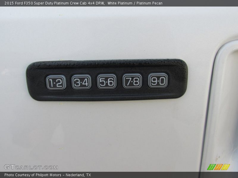 White Platinum / Platinum Pecan 2015 Ford F350 Super Duty Platinum Crew Cab 4x4 DRW