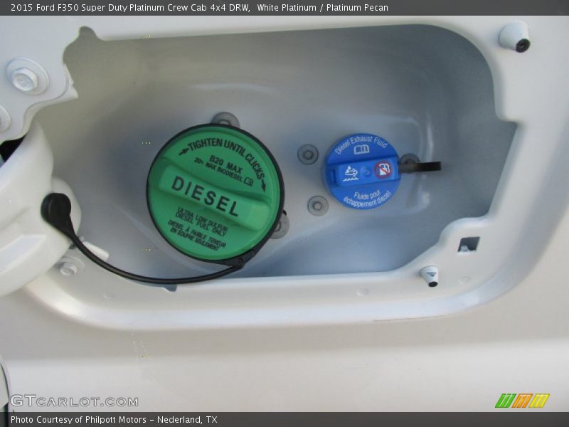 White Platinum / Platinum Pecan 2015 Ford F350 Super Duty Platinum Crew Cab 4x4 DRW