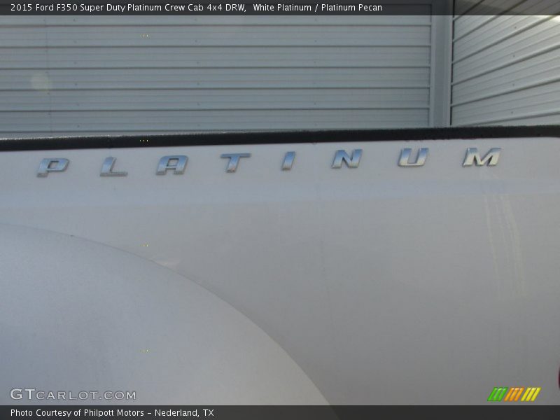 White Platinum / Platinum Pecan 2015 Ford F350 Super Duty Platinum Crew Cab 4x4 DRW