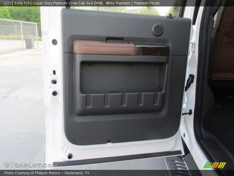 White Platinum / Platinum Pecan 2015 Ford F350 Super Duty Platinum Crew Cab 4x4 DRW