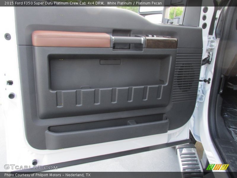 White Platinum / Platinum Pecan 2015 Ford F350 Super Duty Platinum Crew Cab 4x4 DRW