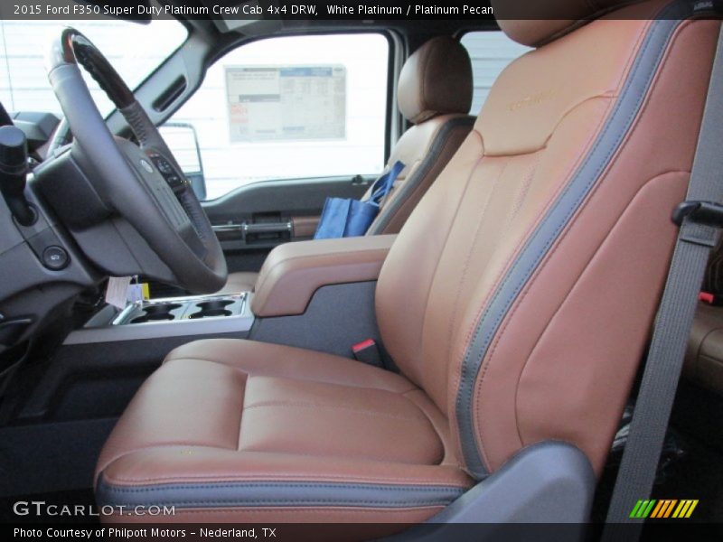 White Platinum / Platinum Pecan 2015 Ford F350 Super Duty Platinum Crew Cab 4x4 DRW