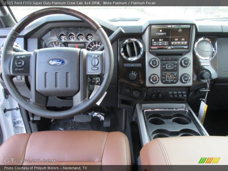 White Platinum / Platinum Pecan 2015 Ford F350 Super Duty Platinum Crew Cab 4x4 DRW