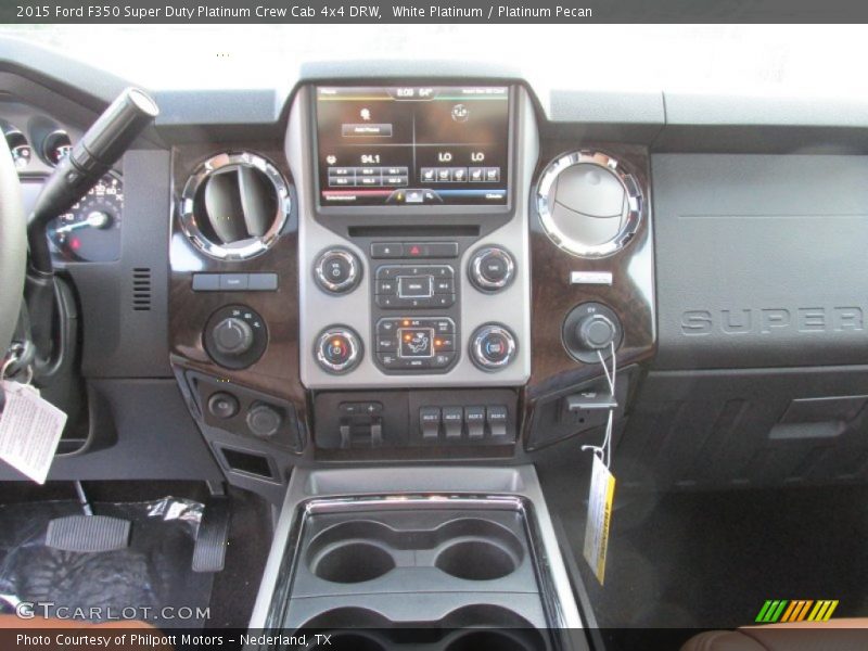 White Platinum / Platinum Pecan 2015 Ford F350 Super Duty Platinum Crew Cab 4x4 DRW