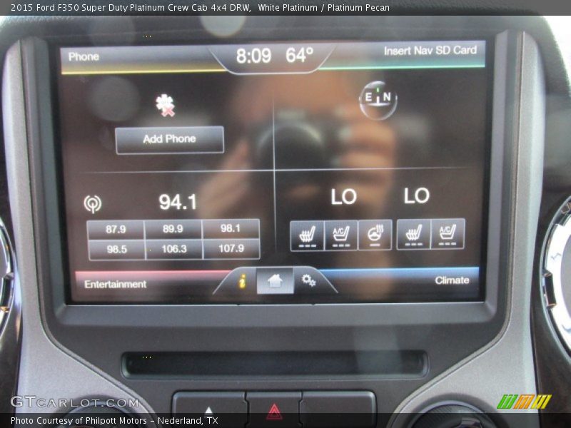 White Platinum / Platinum Pecan 2015 Ford F350 Super Duty Platinum Crew Cab 4x4 DRW