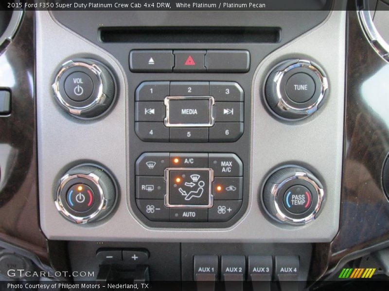 White Platinum / Platinum Pecan 2015 Ford F350 Super Duty Platinum Crew Cab 4x4 DRW