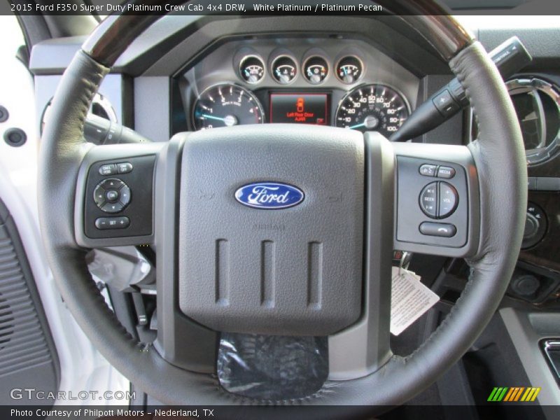 White Platinum / Platinum Pecan 2015 Ford F350 Super Duty Platinum Crew Cab 4x4 DRW