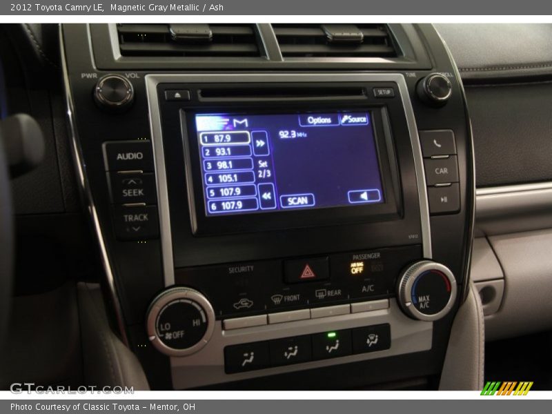 Magnetic Gray Metallic / Ash 2012 Toyota Camry LE