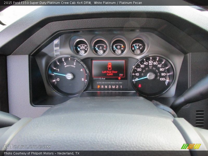 White Platinum / Platinum Pecan 2015 Ford F350 Super Duty Platinum Crew Cab 4x4 DRW