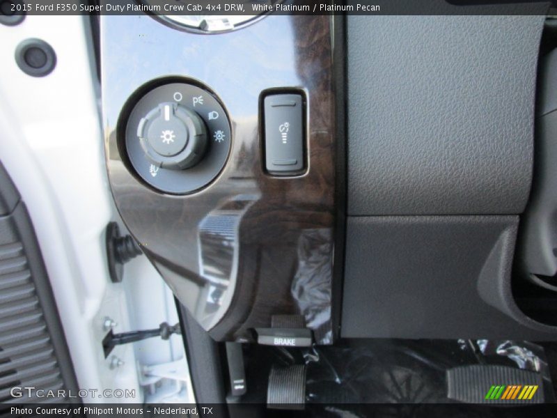 White Platinum / Platinum Pecan 2015 Ford F350 Super Duty Platinum Crew Cab 4x4 DRW