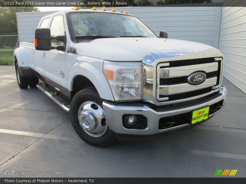 Oxford White / Adobe 2015 Ford F350 Super Duty Lariat Crew Cab
