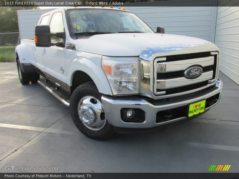 Oxford White / Adobe 2015 Ford F350 Super Duty Lariat Crew Cab