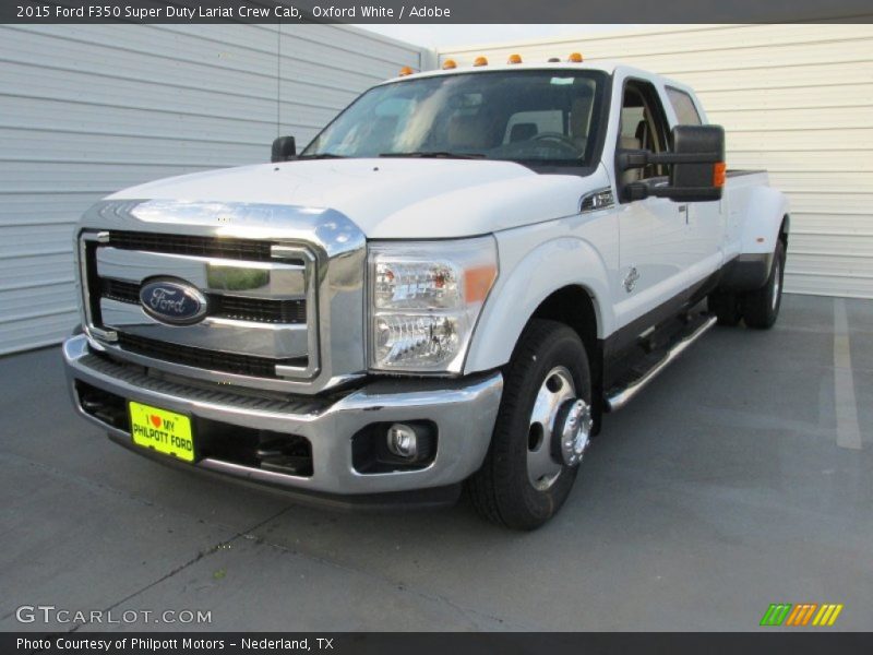 Oxford White / Adobe 2015 Ford F350 Super Duty Lariat Crew Cab