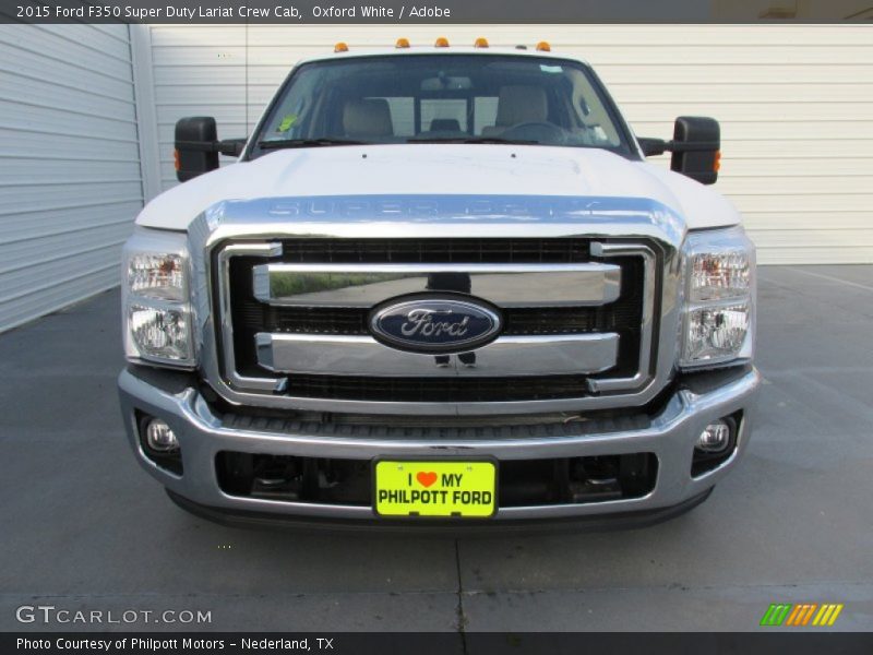 Oxford White / Adobe 2015 Ford F350 Super Duty Lariat Crew Cab