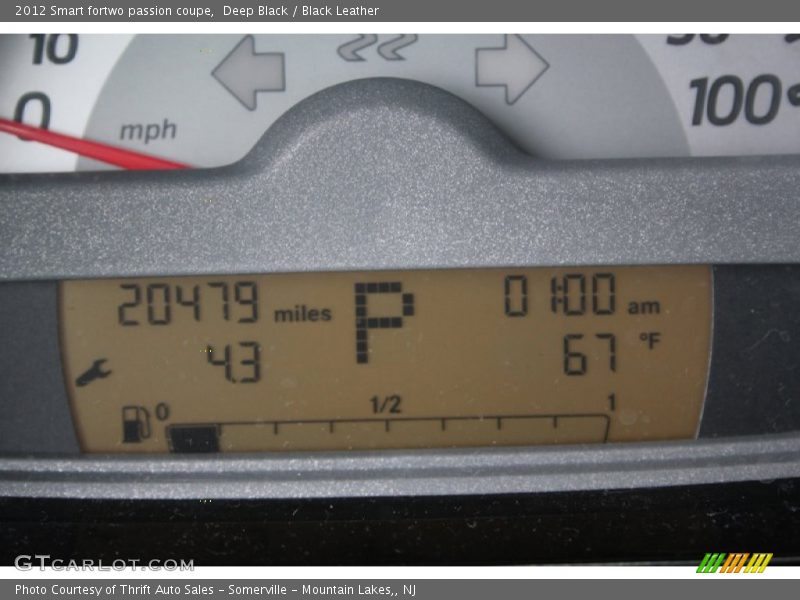 Deep Black / Black Leather 2012 Smart fortwo passion coupe